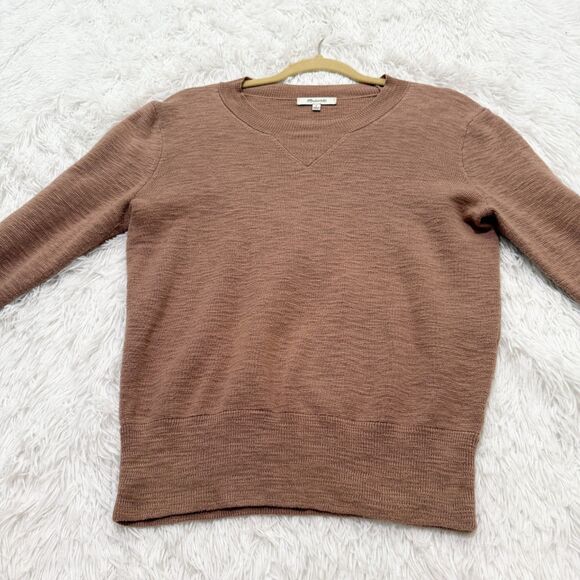 Women Madewell Milestone Pullover Sweater Classic Fit in Warm Ash Size Small - Picture 4 of 7
